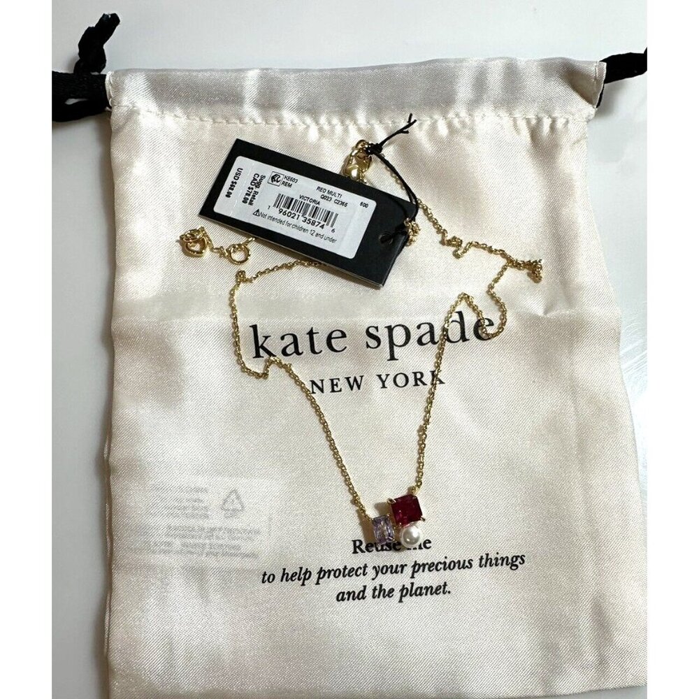 New Kate spade NWT Gold pearl necklace